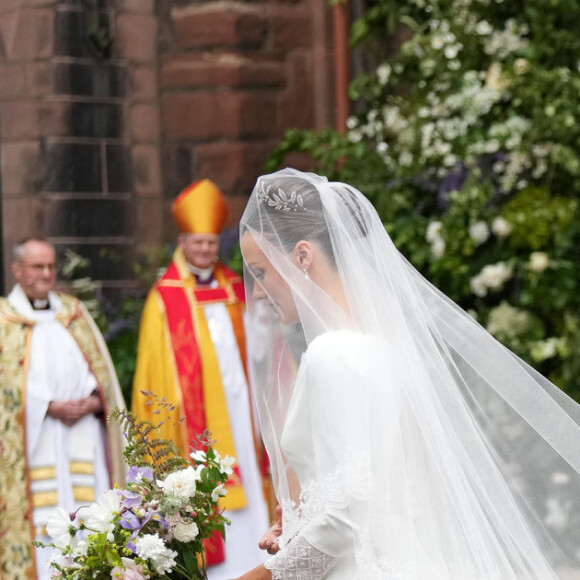 Olivia Henson - Mariage du duc de Westminster, Hugh Grosvenor, et Olivia Henson en la cathédrale de Chester. Le 7 juin © Julien Burton / Bestimage