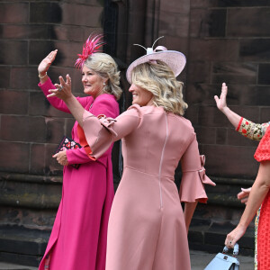 Natalia Grosvenor, duchesse de Westminster - Mariage du duc de Westminster, Hugh Grosvenor, et Olivia Henson en la cathédrale de Chester. Le 7 juin © Justin Goff / Bestimage