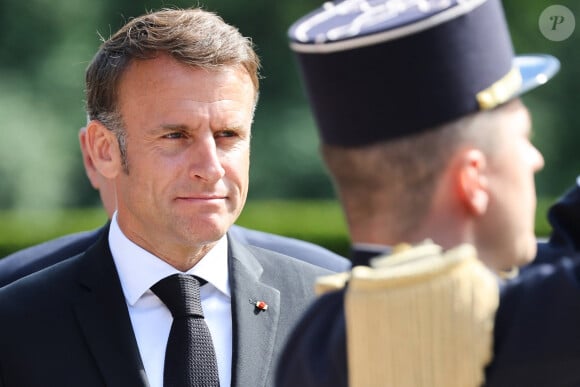President Emmanuel Macron in Tulle to commemorate the slaughter and deportation of hundreds inhabitants by the german army during World War II. In Tulle, France on June 10, 2024. © Jean-Marc Haedrich/Pool/Bestimage
