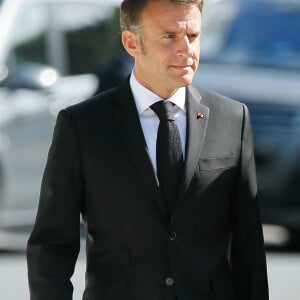 President Emmanuel Macron in Tulle to commemorate the slaughter and deportation of hundreds inhabitants by the german army during World War II. In Tulle, France on June 10, 2024. © Jean-Marc Haedrich/Pool/Bestimage