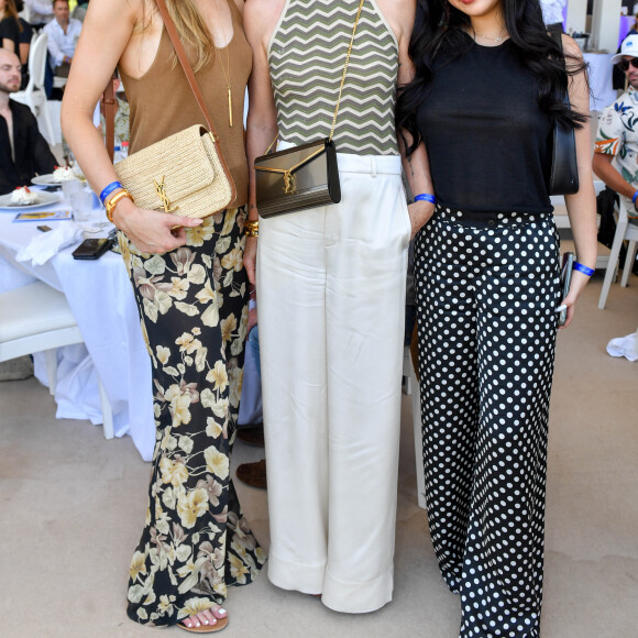 Exclusif - Mathilde Pinault, Laeticia Hallyday et sa fille Joy dans l'Espace VIP lors de la 9ème édition du "Longines Paris Eiffel Jumping" au Champ de Mars à Paris, France, le 25 juin 2023. © Perusseau-Veeren/Bestimage  Exclusive - For Germany Call For Price - Celebrities in the VIP Space during the 9th edition of the "Longines Paris Eiffel Jumping" at the Champ de Mars in Paris, France, on June 2, 2023 