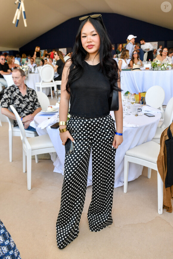 Exclusif - Joy Hallyday dans l'Espace VIP lors de la 9ème édition du "Longines Paris Eiffel Jumping" au Champ de Mars à Paris, France, le 25 juin 2023. © Perusseau-Veeren/Bestimage 