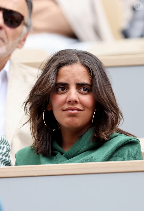 Inès Reg (Inès Reghioua) dans les tribunes des Internationaux de France de tennis de Roland Garros 2024 à Paris, France, le 3 juin 2024. © Jacovides-Moreau/Bestimage