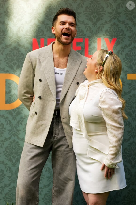 Luke Newton et Nicola Coughlan pour la promotion de la saison 3 de "La Chronique des Bridgerton" à Rome le 9 mai 2024. © Lucia Sabatelli/Bestimage