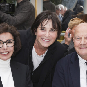 Exclusif - Rachida Dati, ministre de la Culture, Véronique Morali, Marc Ladreit de Lacharrière - Dîner de la Revue des Deux Mondes au Cercle de l'Union Interalliée à Paris le 11 mars 2024.  © Jack Tribeca / Bestimage  Revue des Deux Mondes dinner at the Cercle de l'Union Interalliée in Paris on 11 March 2024.