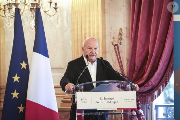 Alain Degois, Marc Ladreit de Lacharrière (pdt du groupe Fimalac, fondateur de la Fondation), Rachida Dati - Finale du "Trophée national d'impro" organisée par la fondation "Culture & diversité" au théâtre national de Chaillot à Paris, France, le 03 juin 2024.  © Christophe Clovis / Bestimage