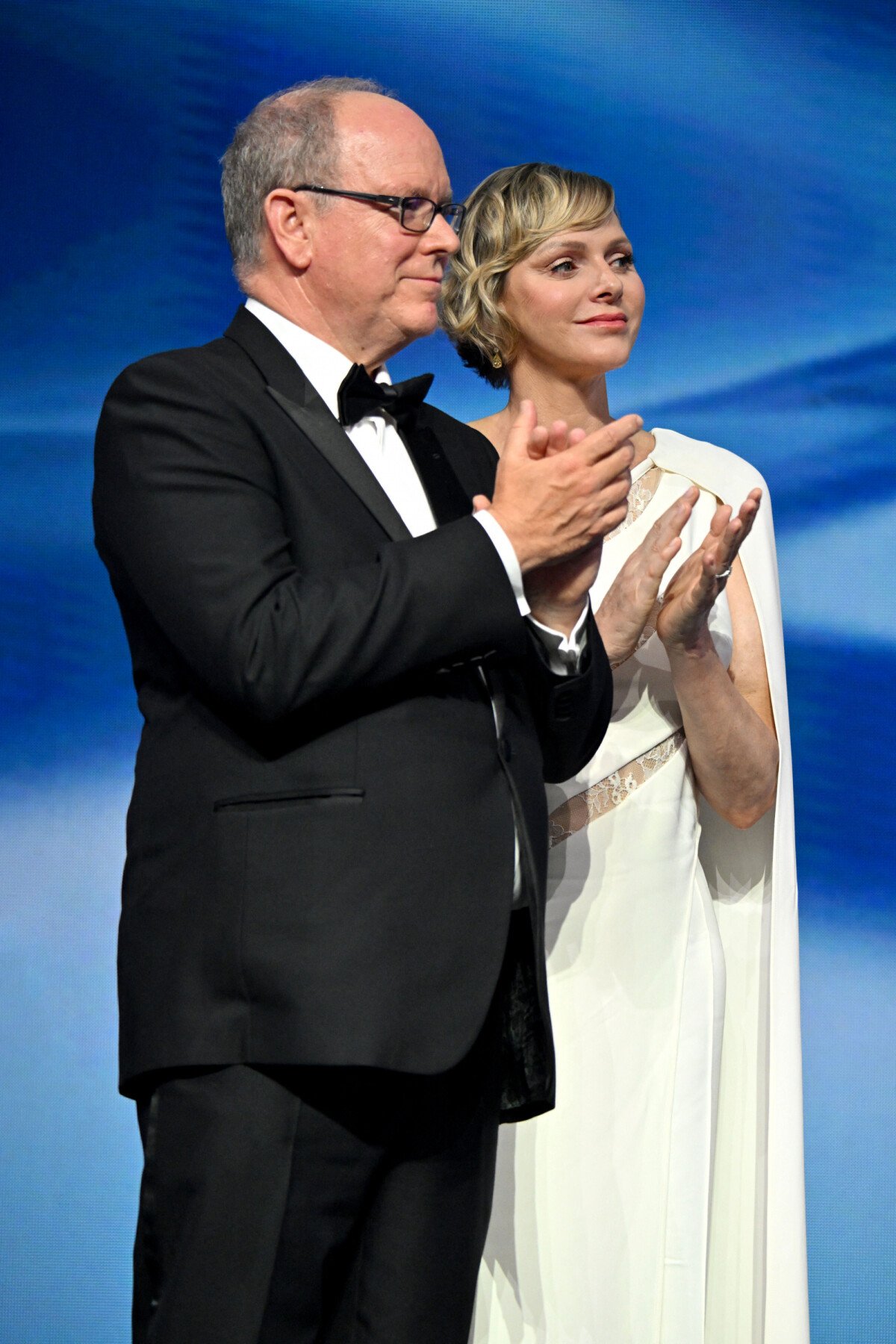 Photo : Le prince Albert II de Monaco et la princesse Charlene durant la  cérémonie de clôture du 63ème Festival de Télévision de Monte-Carlo au  Grimaldi Forum à Monaco, le 18 juin