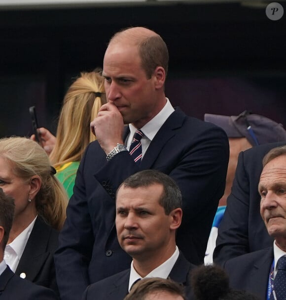 Le prince William pendant Danemark-Angleterre, match comptant pour l'Euro.. © EURO 2024 News Pool (ENP)/MirrorPix/Bestimage