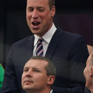 Le prince William pendant Danemark-Angleterre, match comptant pour l'Euro.© EURO 2024 News Pool (ENP)/MirrorPix/Bestimage