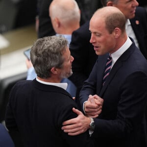 Le prince William et Frederik X du Danemark pendant Danemark-Angleterre, match comptant pour l'Euro. Photo de Bradley Collyer/PA Wire/ABACAPRESS.COM