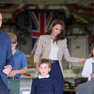 Le prince William avec la princesse Kate et leurs enfants George, Charlotte et Louis le 14 juillet 2023 © Chris Jackson/PA Wire/ABACAPRESS.COM