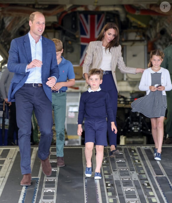 Le prince William avec la princesse Kate et leurs enfants George, Charlotte et Louis le 14 juillet 2023 © Chris Jackson/PA Wire/ABACAPRESS.COM