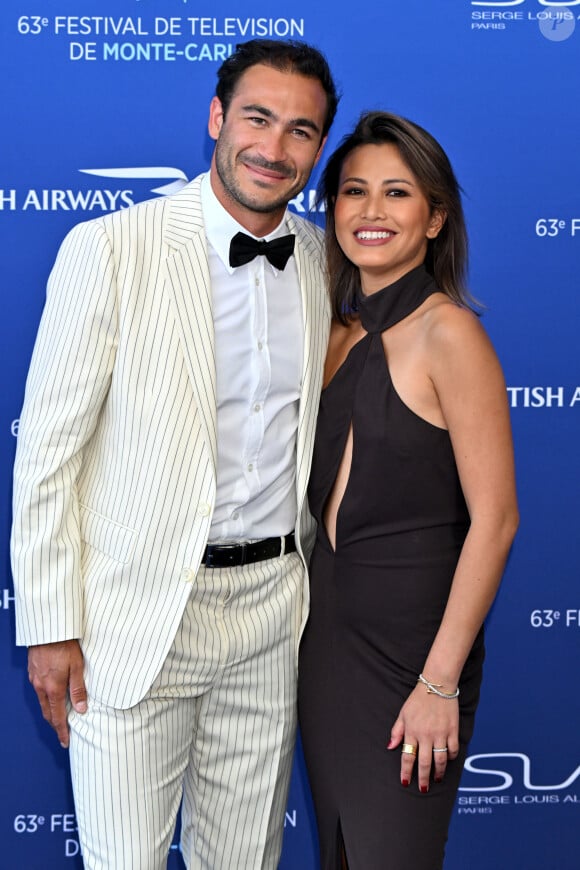 Valentin Kretz et Charina Sarte durant la cérémonie d'ouverture du 63ème Festival de Télévision de Monte-Carlo au Grimaldi Forum à Monaco, le 14 juin 2024. © Bruno Bebert/Bestimage