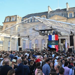 G.Montagné, invité d'honneur du président de la République française E.Macron à l'occasion de la fête de la Musique dans la cour de l'Elysée à Paris, le 21 juin 2024. © Jacques Witt / Pool / Bestimage