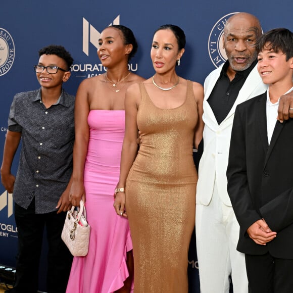 Mike Tyson et sa famille - 10ème édition du Gala de Charité de Patrick Mouratoglou à l'Académie Mouratoglou à Biot Sophia Antipolis, le 23 juin 2024.© Bruno Bebert/Bestimage