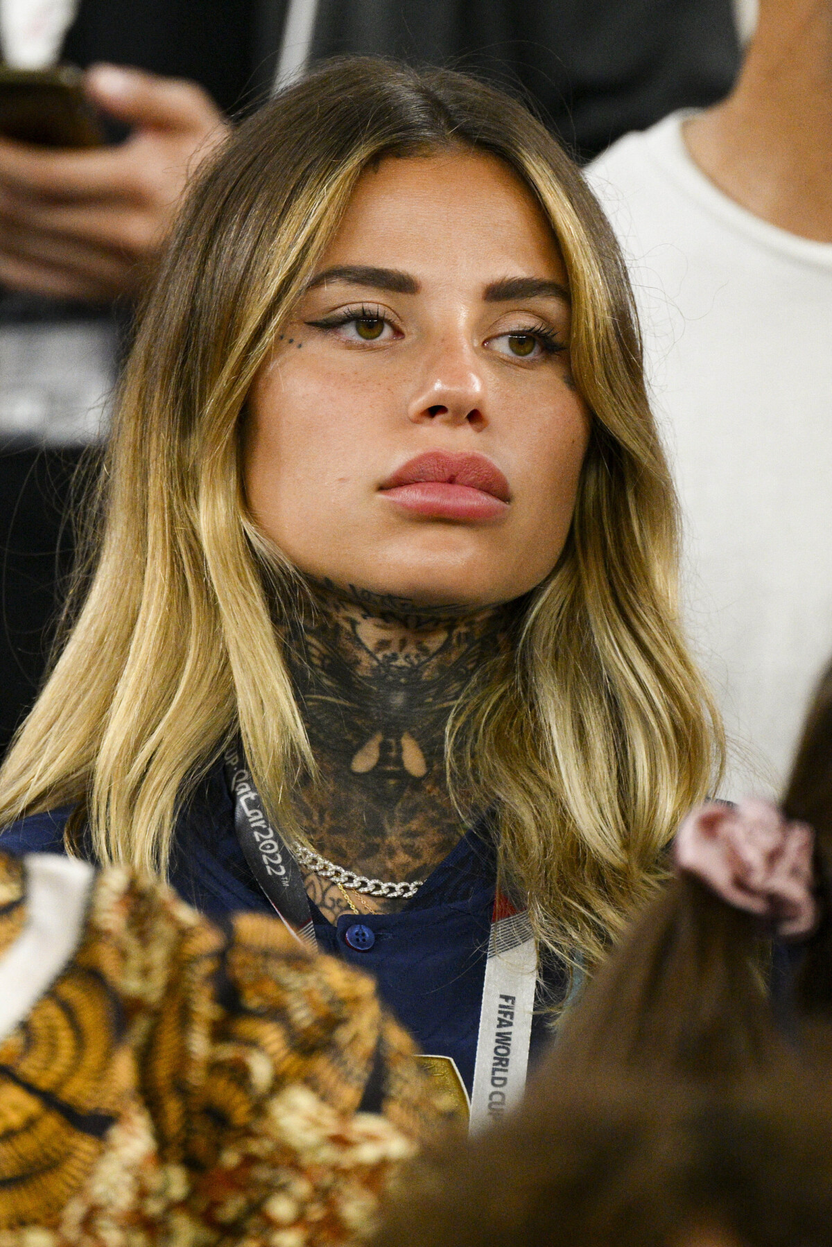 Photo : Zoe Cristofoli - Tribunes - Match de football France / Tunisie (0 -  1), groupe D, lors de la Coupe du Monde de la FIFA, Qatar 2022 le 30  novembre 2022. © JB Autissier / Panoramic / Bestimage - Purepeople