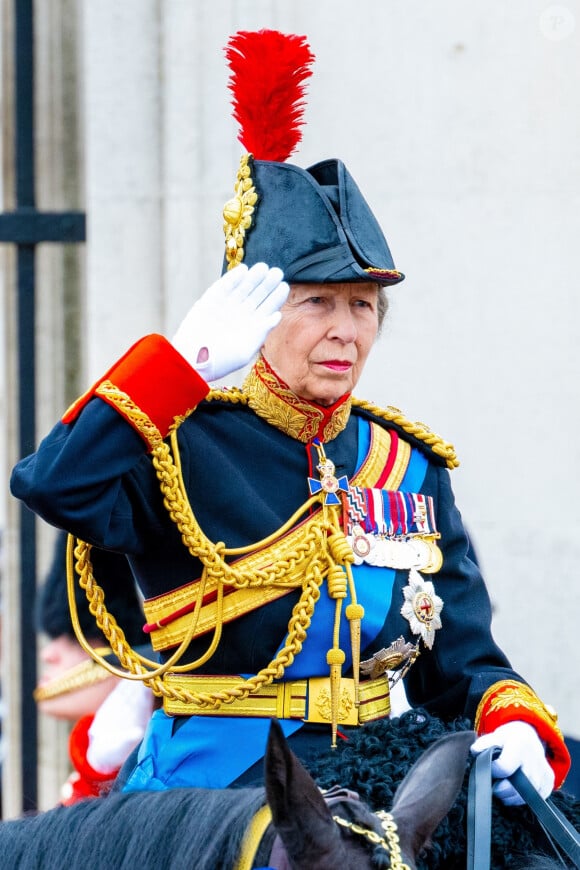 La princesse Anne - Les membres de la famille royale britannique lors de la parade Trooping the Color à Londres, Royaume Uni, le 15 juin 2024. © Backgrid USA/Bestimage