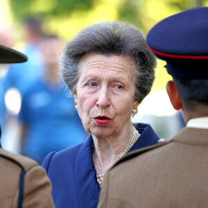 La princesse Anne d'Angleterre au cimetière militaire de Bayeux, à l'occasion des commémorations du 80ème anniversaire du débarquement (D-Day). Le 5 juin 2024 © Jonathan Buckmaster / Mirrorpix / Bestimage 