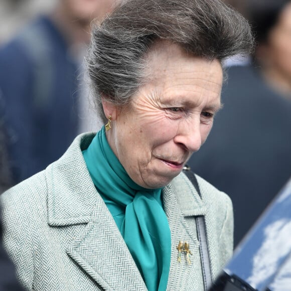 La princesse Anne d'Angleterre à la sortie d'une réception au "Reform Club" à Londres. Le 30 avril 2024  30 April 2024.