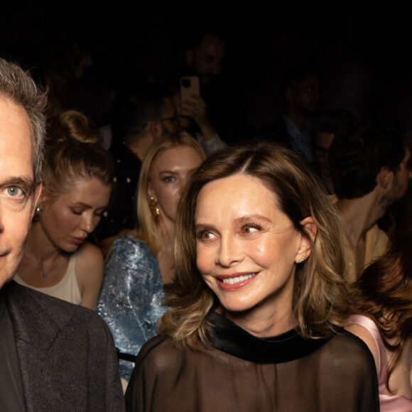 Tom Hollander, Calista Flockhart - défilé Ashi Studio - Haute Couture Automne/Hiver 24-25 , Paris, France, 27 Juin 2024. © Jeremy Melloul/Bestimage   