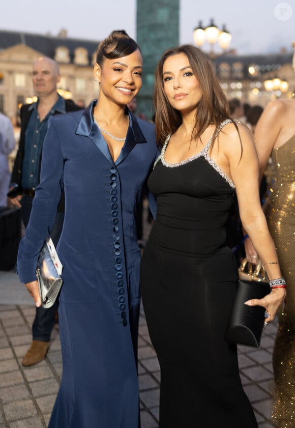 Christina Milian et Eva Longoria - Arrivées au défilé de mode "Vogue World" sur la Place Vendôme lors de la fashion week de Paris, le 23 juin 2024. © Tiziano Da Silva-Pierre Perusseau/Bestimage 