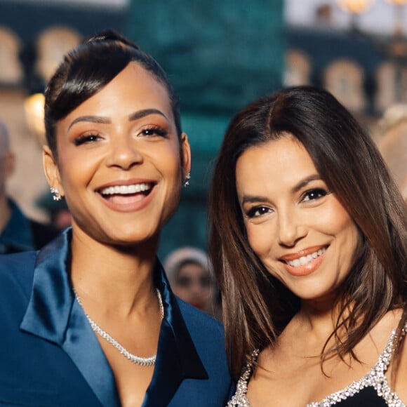 Christina Milan et Eva Longoria - Arrivées au défilé de mode "Vogue World" sur la Place Vendôme lors de la fashion week de Paris, le 23 juin 2024. © Tiziano Da Silva-Pierre Perusseau/Bestimage 