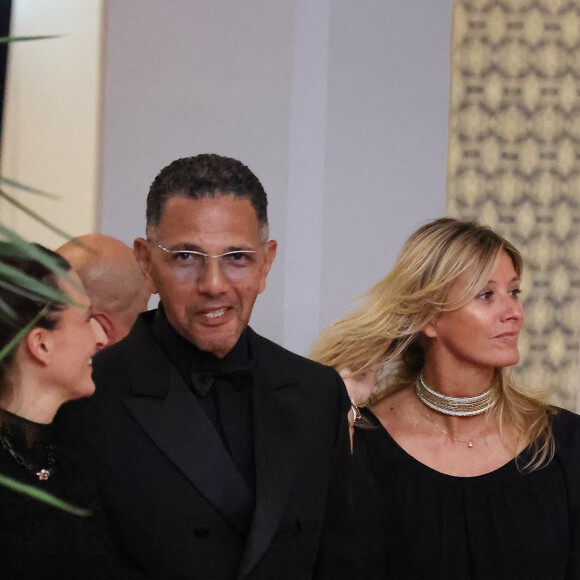 Camille Cottin, Roschdy Zem, Sarah Poniatowski au photocall de la soirée d'anniversaire pour les 20 ans du Festival International du Film de Marrakech, Maroc, le 25 novembre 2023. © Dominique Jacovides/Bestimage 