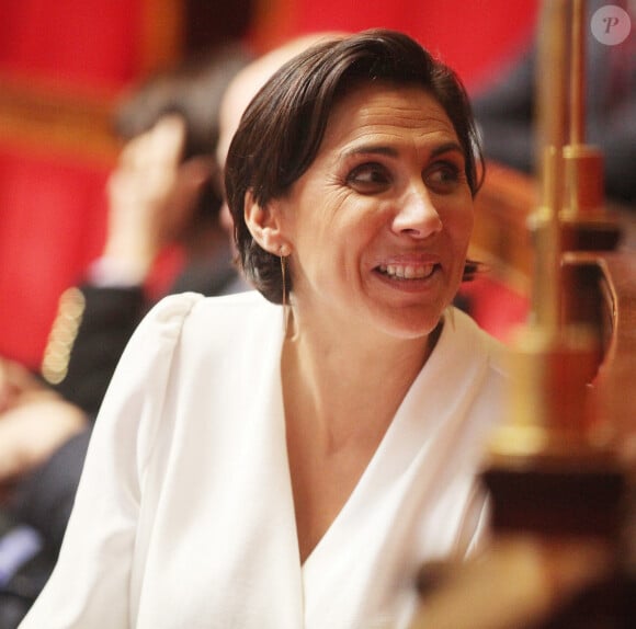 Laure Lavalette - Questions au gouvernement à l'Assemblée nationale à Paris le 25 octobre 2023.