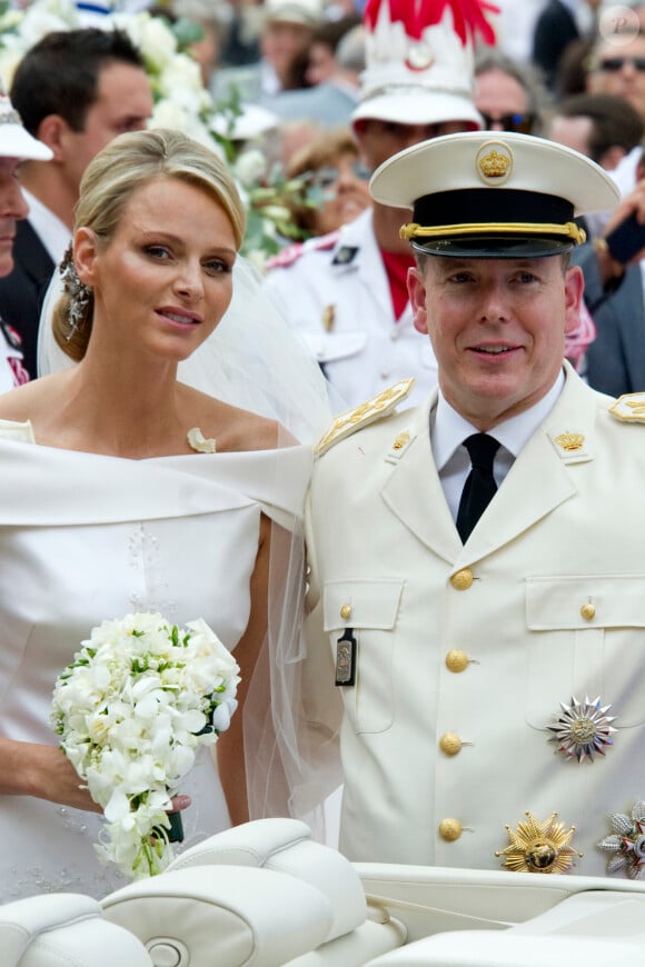 Pour l'occasion, le compte Instagram du Palais princier a publié une photo du couple
Mariage du prince Albert de Monaco et de la princesse Charlene.