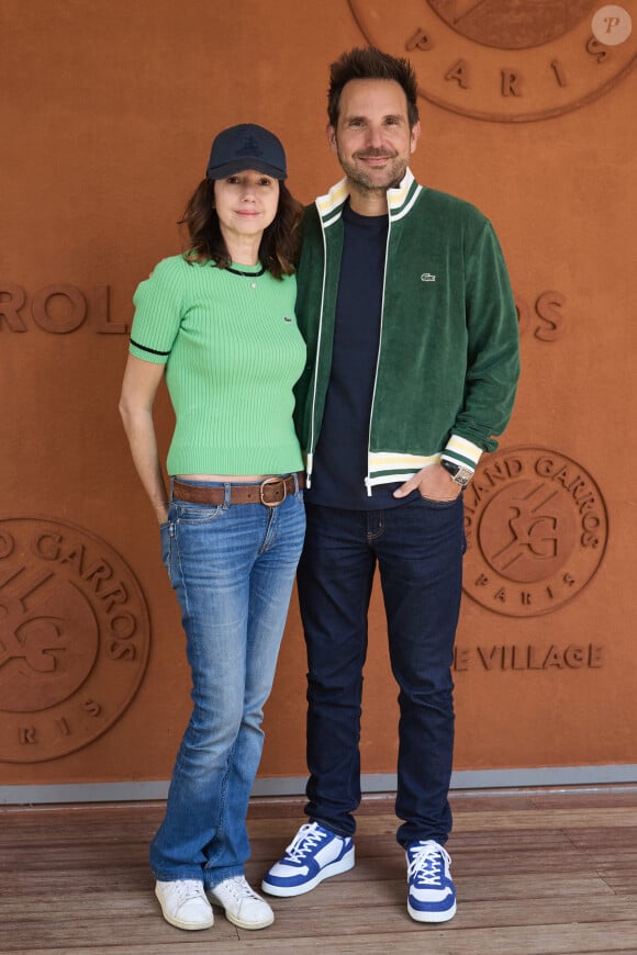 Delphine Michalak et son mari Christophe Michalak au village lors des Internationaux de France de tennis de Roland Garros 2024, à Paris, France, le 4 juin 2024. © Jacovides-Moreau/Bestimage