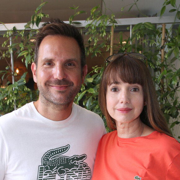 Exclusif - Christophe Michalak et sa femme Delphine McCarty - Célébrités aux Internationaux de France de Tennis de Roland Garros 2023 - Jour 13 à Paris le 09 Juin 2023. © Bertrand Rindoff / Bestimage