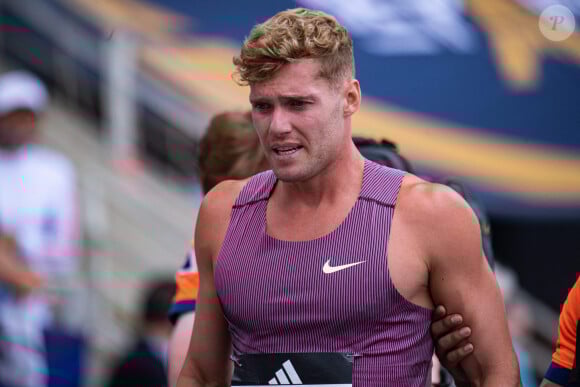 "On est en train de prévoir les prochaines semaines pour arriver au mieux aux Jeux", ajoute Thomas Mayer, qui s'est voulu rassurant
 
Kevin Mayer lors du meeting d'athlétisme de Paris 2024, le 7 juillet 2024.