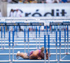 "C'est forcément un coup dur, mais il est déjà reparti au travail", explique le frère de Kevin Mayer
 
Kevin Mayer lors du meeting d'athlétisme de Paris 2024, le 7 juillet 2024.