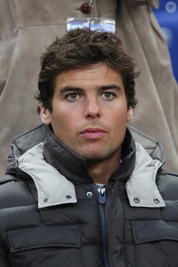 Yoann Gourcuff - People lors de la finale de football de la Coupe de la Ligue, PSG - Lyon (2-1), au Stade de France à Paris. Le 19 avril 2014