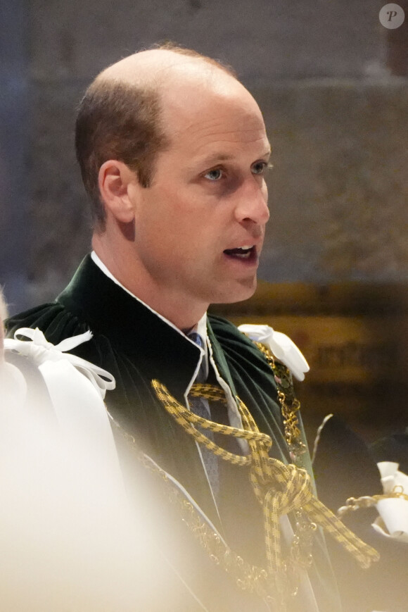 Le prince de Galles assiste au service de l'Ordre du Chardon à la cathédrale St Giles d'Édimbourg, pour l'installation dans l'Ordre de la Reine, du duc d'Édimbourg, de la baronne Black of Strome LT, de la baronne Kennedy of The Shaws LT et de Sir Geoff Palmer KT. Édimbourg, Royaume-Uni, mercredi 3 juillet 2024. Photo par Andrew Milligan/PA Wire/ABACAPRESS.COM