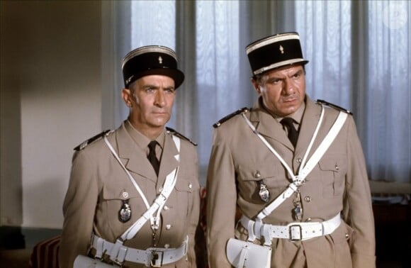 Michel Galabru et Louis de Funès dans "Le Gendarme en balade".