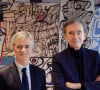 Cyril Viguier et Bernard Arnault pour son émission sur la marque Berluti diffusée le 21 juillet 2024 sur TV5 Monde et issue d'une série consacrée à l'émpire LVMH. 