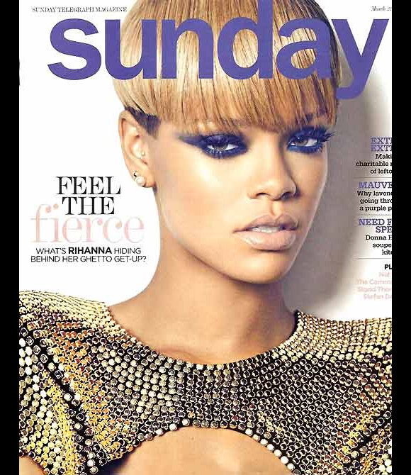 Rihanna en couverture du Sunday Telegraph du 21 mars 2010