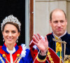 Le couple a ainsi droit à certains privilèges
Le prince William, prince de Galles, et Catherine (Kate) Middleton, princesse de Galles - La famille royale britannique salue la foule sur le balcon du palais de Buckingham lors de la cérémonie de couronnement du roi d'Angleterre à Londres le 5 mai 2023. 