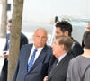 A l'image de Gérard Louvin, Vincent Cerutti et Jean-Pierre Foucault 
Gérard Louvin, Vincent Cerutti et Jean-Pierre Foucault - Arrivées aux obsèques de Nonce Paolini en l'église Saint-Honoré-d'Eylau, 66 bis, avenue Raymond-Poincaré à Paris, France, le 23 juillet 2024.