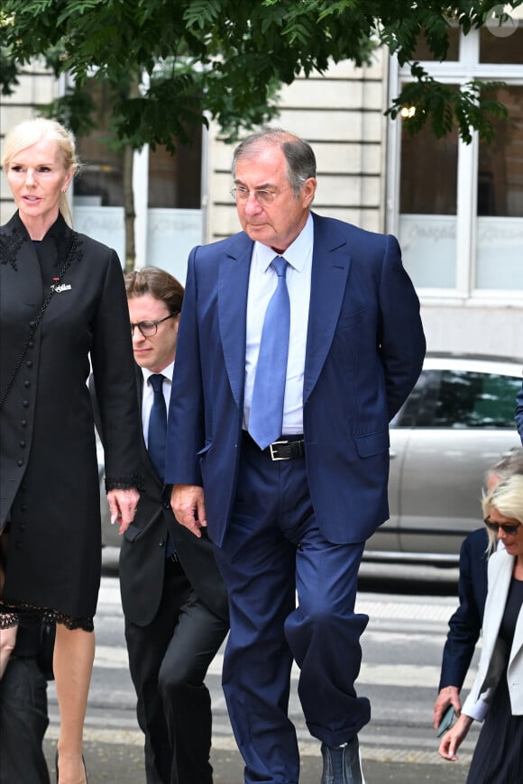 Martin Bouygues - Arrivées aux obsèques de Nonce Paolini en l'église Saint-Honoré-d'Eylau, 66 bis, avenue Raymond-Poincaré à Paris, France, le 23 juillet 2024.