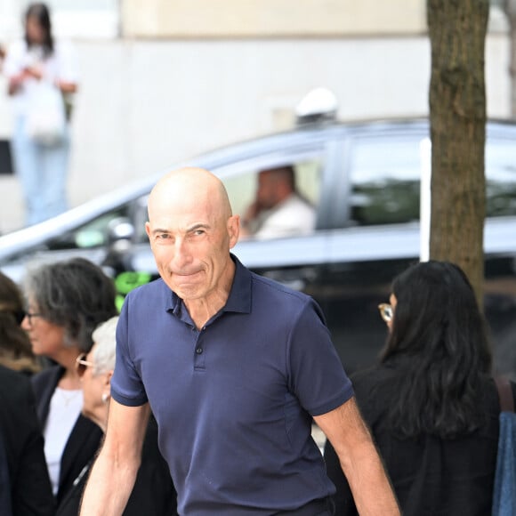 Nicolas Canteloup - Arrivées aux obsèques de Nonce Paolini en l'église Saint-Honoré-d'Eylau, 66 bis, avenue Raymond-Poincaré à Paris, France, le 23 juillet 2024.