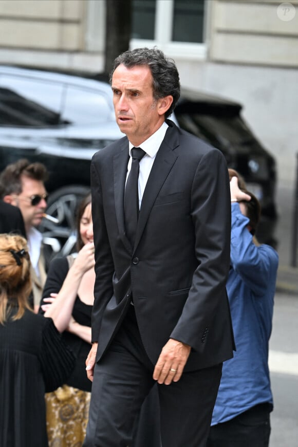 Alexandre Bompard - Arrivées aux obsèques de Nonce Paolini en l'église Saint-Honoré-d'Eylau, 66 bis, avenue Raymond-Poincaré à Paris, France, le 23 juillet 2024.