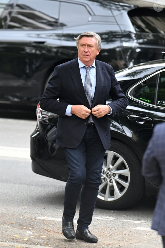 Jacques Legros - Arrivées aux obsèques de Nonce Paolini en l'église Saint-Honoré-d'Eylau, 66 bis, avenue Raymond-Poincaré à Paris, France, le 23 juillet 2024.