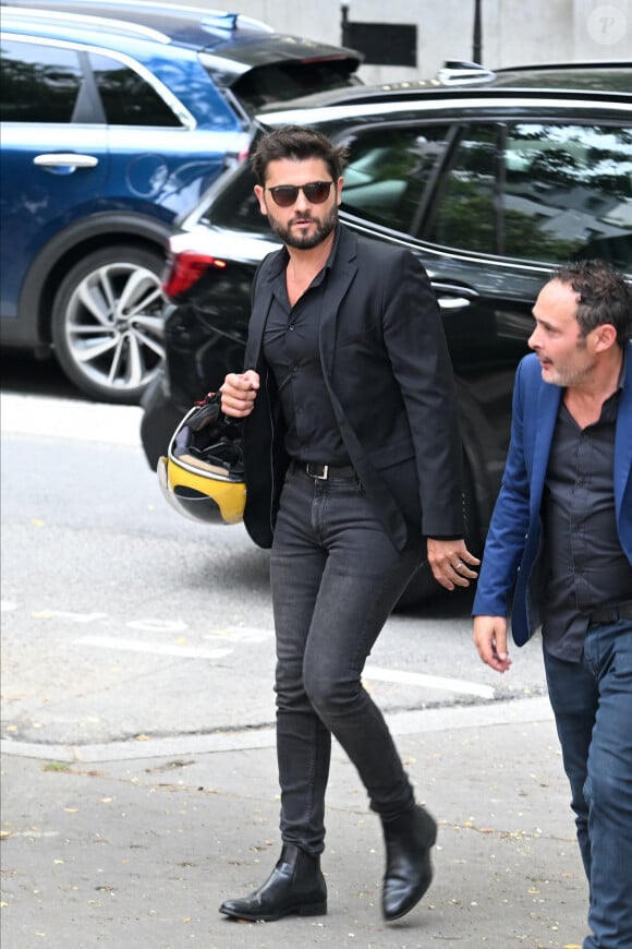 Christophe Beaugrand - Arrivées aux obsèques de Nonce Paolini en l'église Saint-Honoré-d'Eylau, 66 bis, avenue Raymond-Poincaré à Paris, France, le 23 juillet 2024.