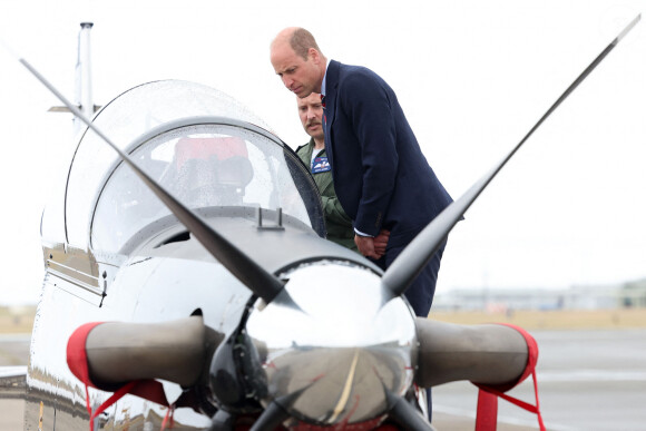 Le prince William de Galles, en tant que commodore de l'air, s'est rendu dans son ancienne base de la Royal Air Force à Holyhead sur l'île d'Anglesey, où il a passé trois ans en tant que pilote d'hélicoptère. Le 9 juillet 2024 © Chris Jackson / Bestimage 