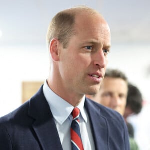 Le prince William de Galles, en tant que commodore de l'air, s'est rendu dans son ancienne base de la Royal Air Force à Holyhead sur l'île d'Anglesey, où il a passé trois ans en tant que pilote d'hélicoptère. Le 9 juillet 2024 © Chris Jackson / Bestimage 