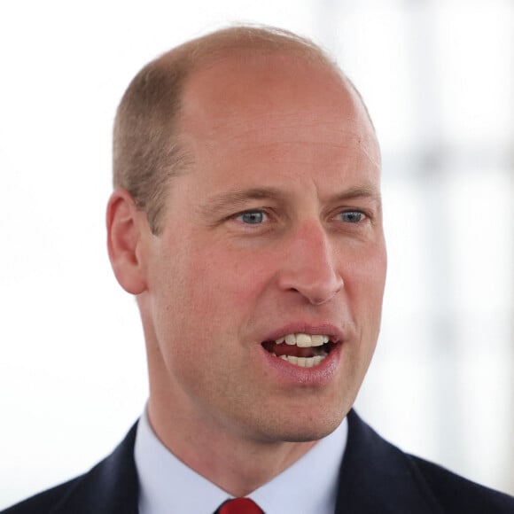 Le prince William de Galles, en tant que commodore de l'air, s'est rendu dans son ancienne base de la Royal Air Force à Holyhead sur l'île d'Anglesey, où il a passé trois ans en tant que pilote d'hélicoptère. Le 9 juillet 2024 © Chris Jackson / Bestimage 