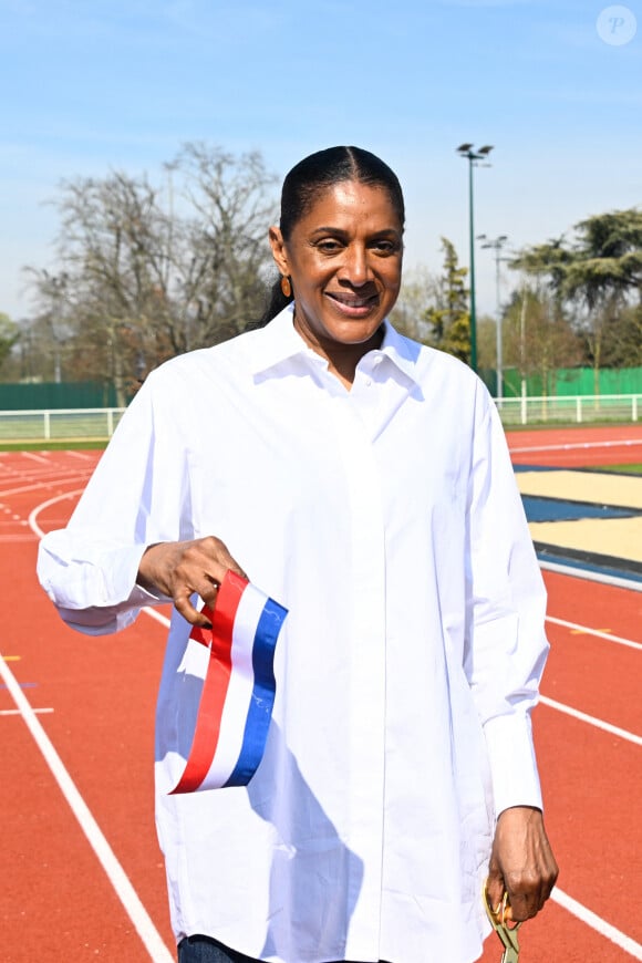 Marie Jose Perec - M.J. Pérec inaugure un stade d'athlétisme à son nom à Vincennes, le 22 mars 2024. © Federico Pestellini / Panoramic / Bestimage