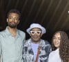 Le grand Spike Lee ne pouvait bien évidemment pas rater cet événement et c'est accompagné de ses enfants qu'il a posé pour les photographes. 
Jackson Lee, Spike Lee, Satchel Lee - Photocall du dîner "Prelude pour les JO" à la Fondation Vuitton à Paris, France, le 25 juillet 2024. © Olivier Borde/Bestimage